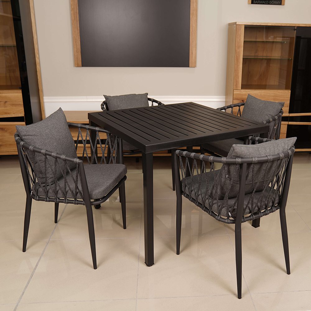 Zahradní židle MADERA + šedé polstrování v ceně