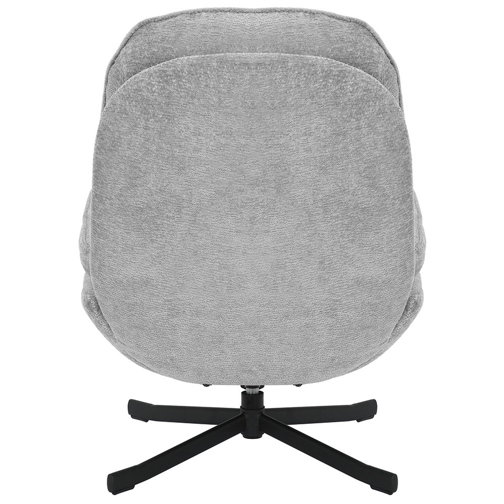 Otočné relaxační křeslo KARMEN s podnožkou | světle šedá