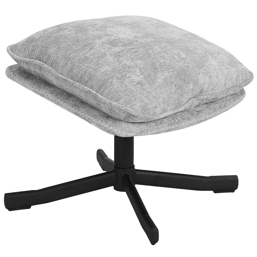 Otočné relaxační křeslo KARMEN s podnožkou | světle šedá