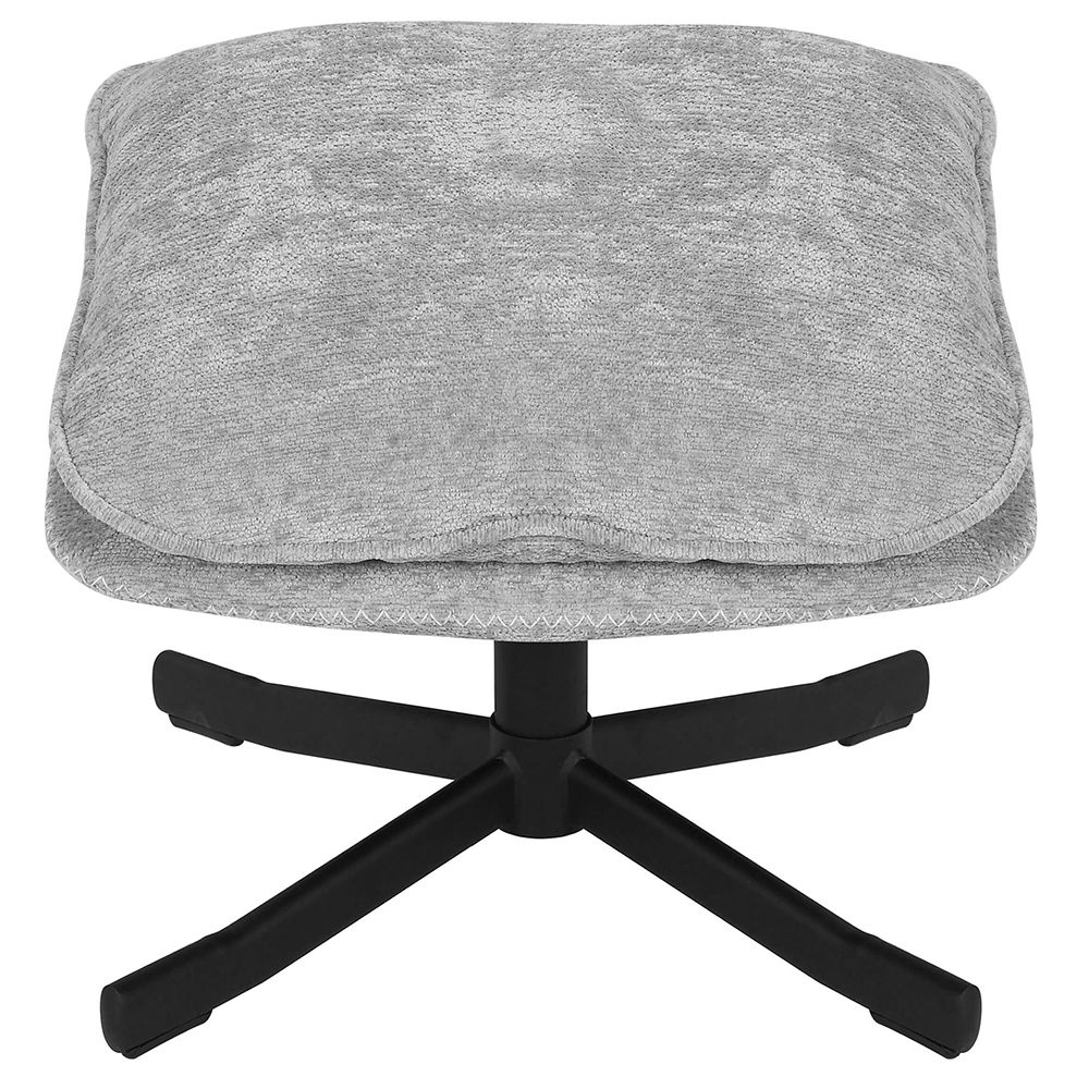 Otočné relaxační křeslo KARMEN s podnožkou | světle šedá