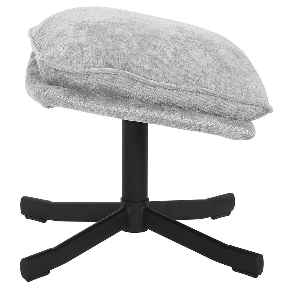 Otočné relaxační křeslo KARMEN s podnožkou | světle šedá