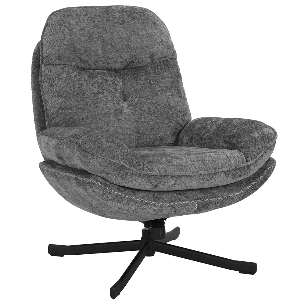 Otočné relaxační křeslo KARMEN | tmavě šedá