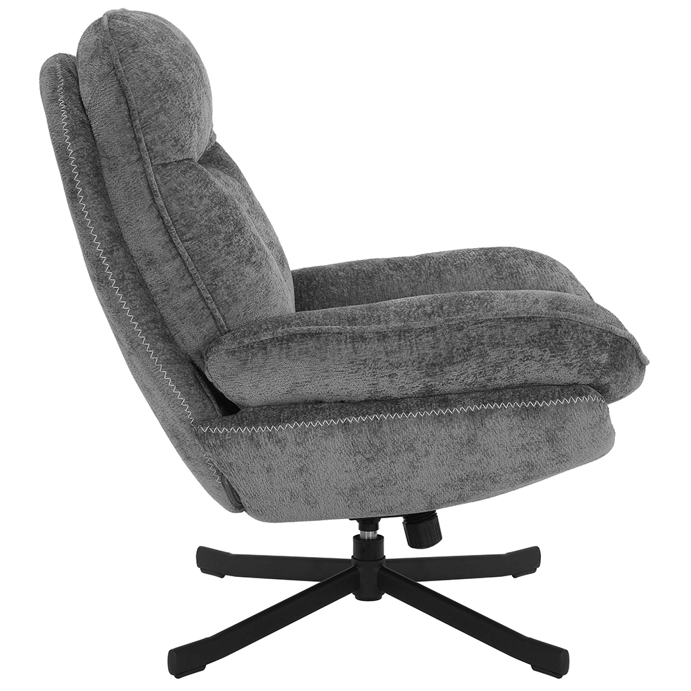 Otočné relaxační křeslo KARMEN | tmavě šedá