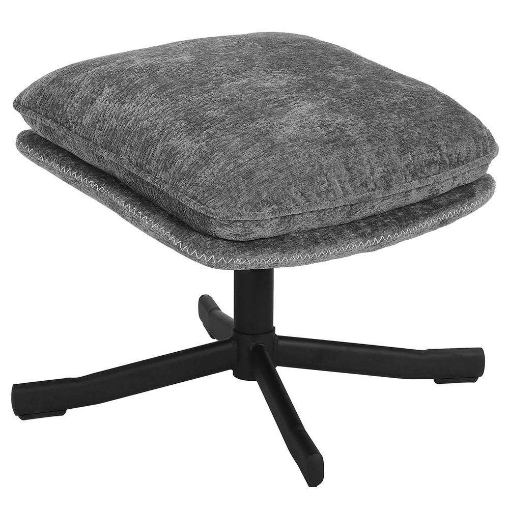 Otočné relaxační křeslo KARMEN s podnožkou | tmavě šedá