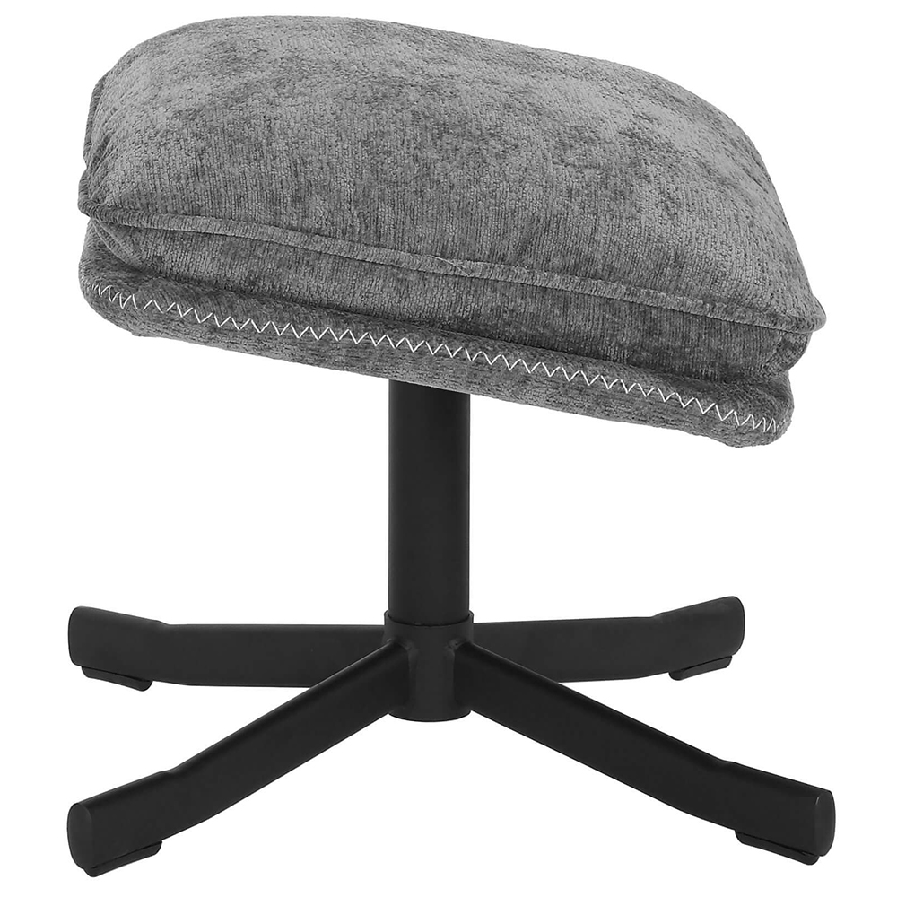 Otočné relaxační křeslo KARMEN s podnožkou | tmavě šedá