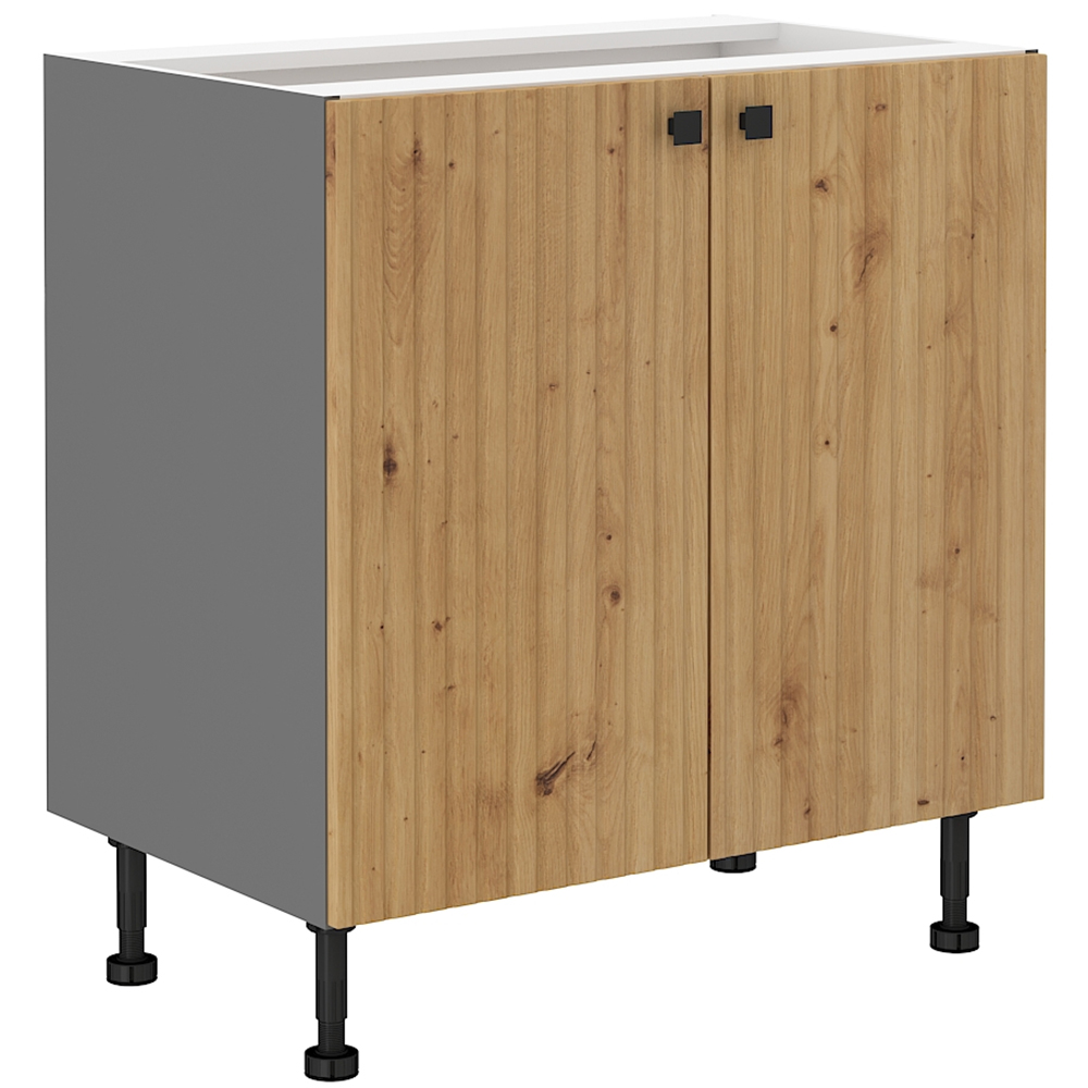 AVARANT sa | dolní skříňka 80D 2F BB | 80 cm | 3D povrch | šedá/artisan