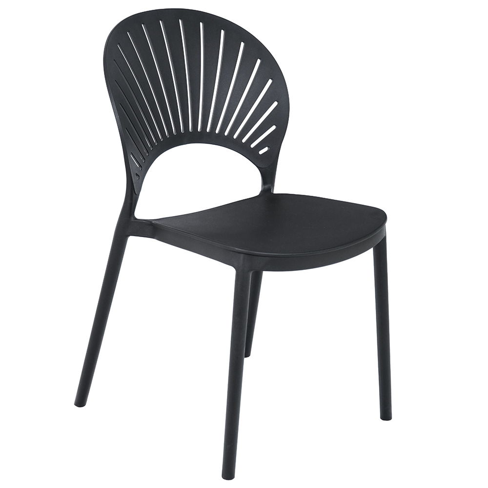 Zahradní židle RIMINI | černá | stohovatelná