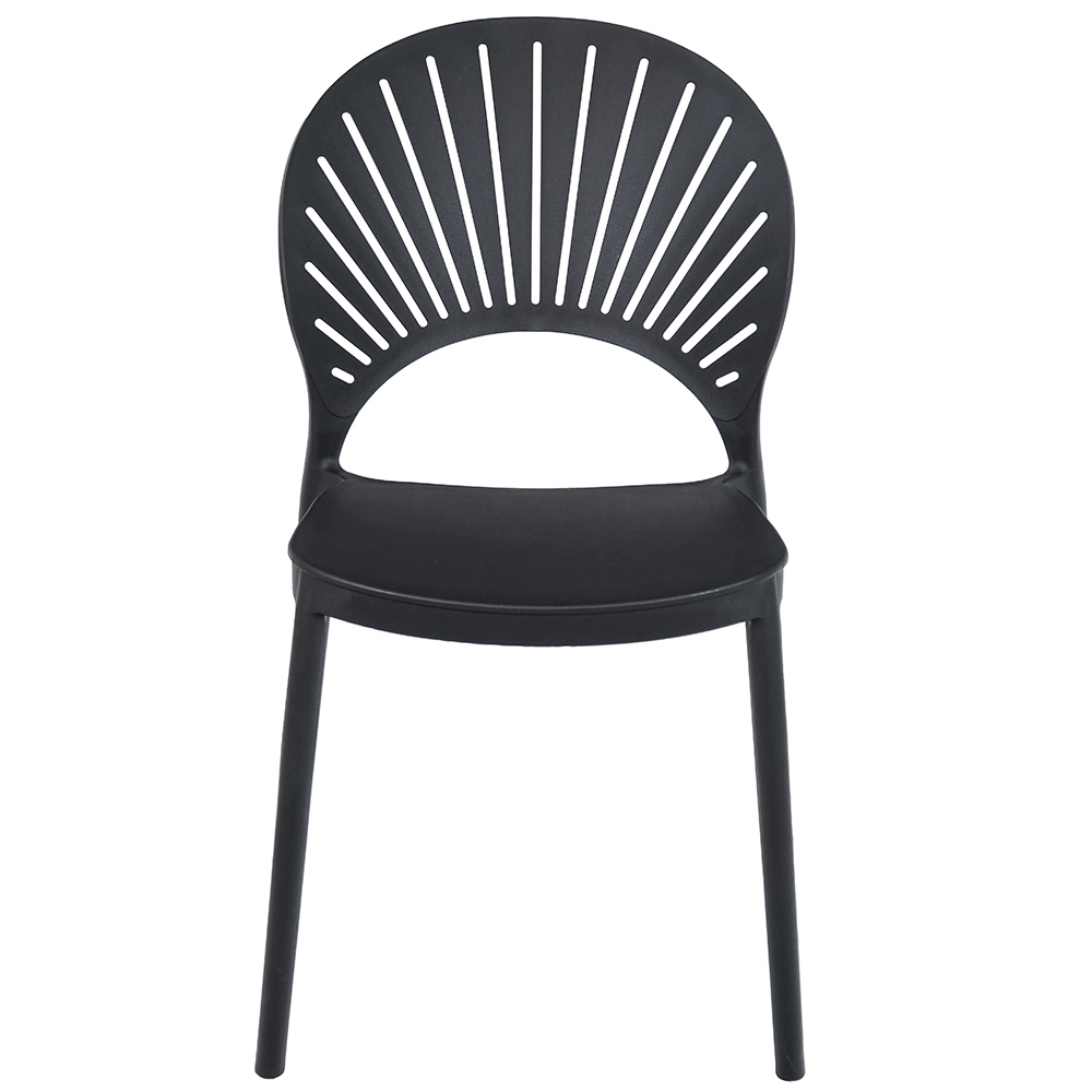 Zahradní židle RIMINI | černá | stohovatelná