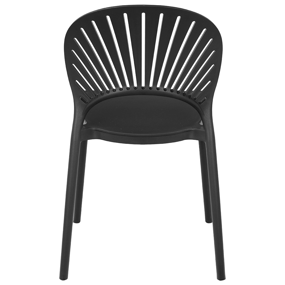 Zahradní židle RIMINI | černá | stohovatelná