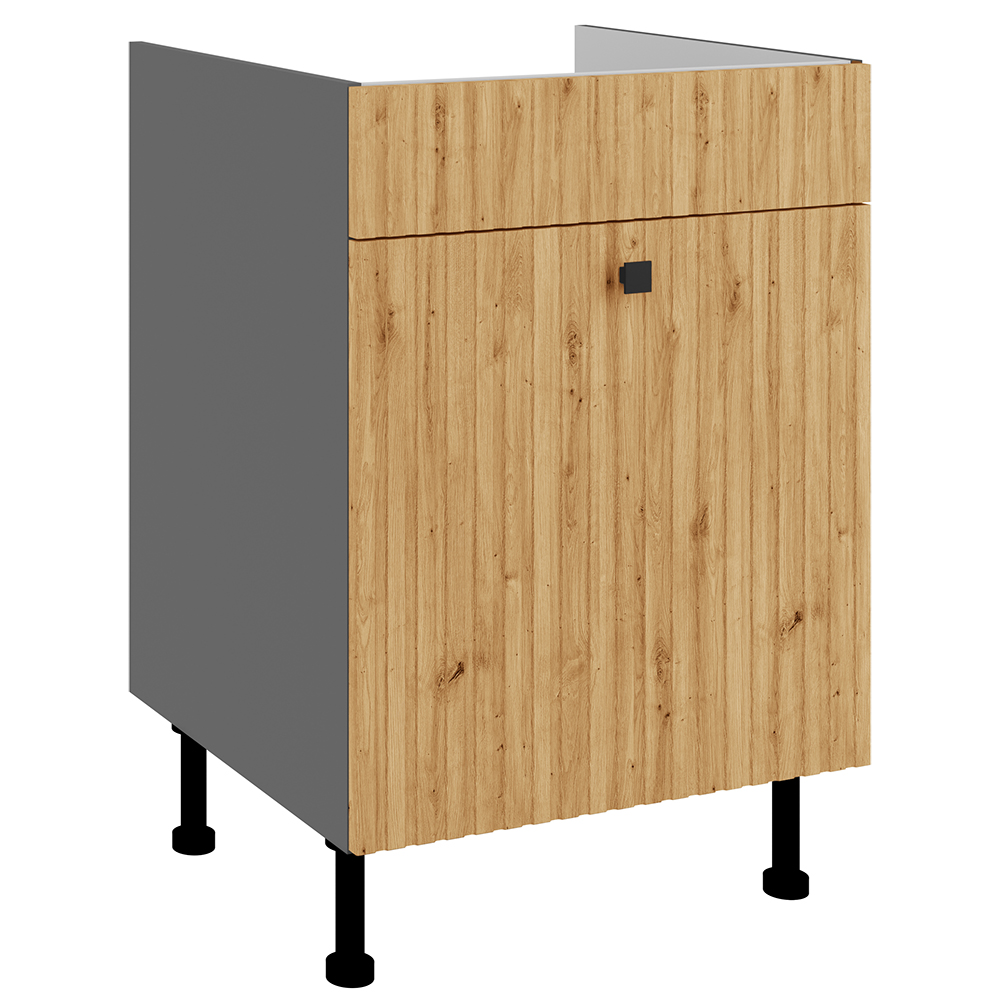 AVARANT sa | dolní skříňka 60ZL 1S na dřez | 60 cm | PREMIUM BOX | šedá/artisan