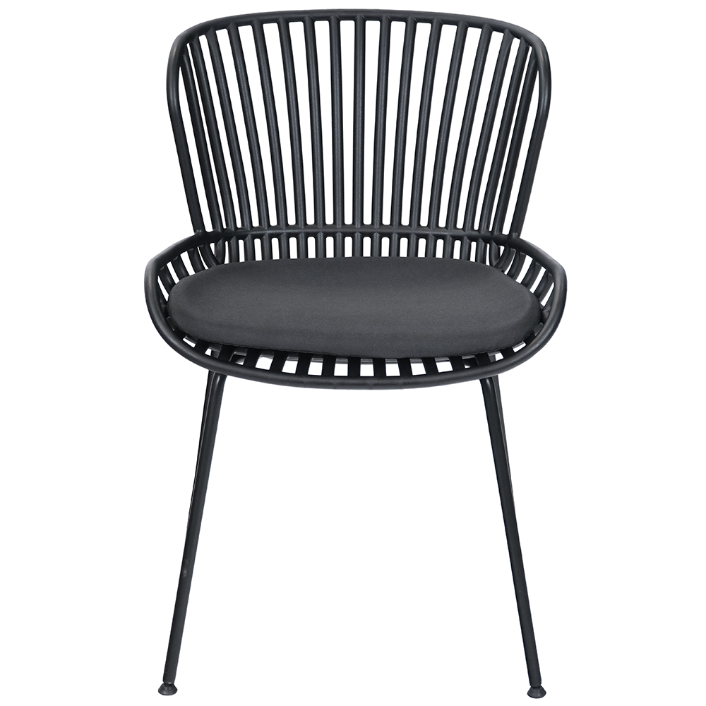 Zahradní židle INDIANA | černá | podsedák v ceně