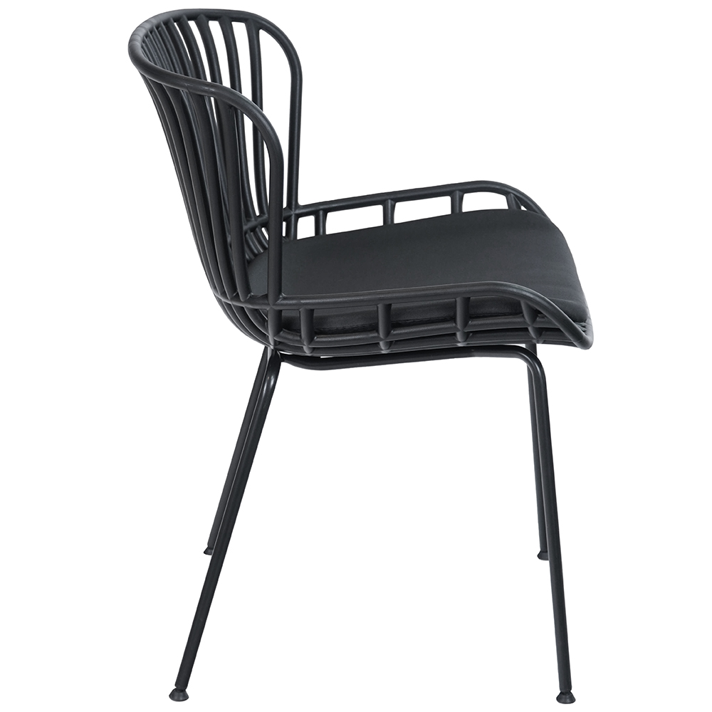 Zahradní židle INDIANA | černá | podsedák v ceně
