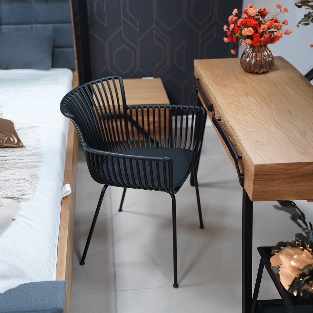 Zahradní židle DAKOTA | černá | podsedák v ceně