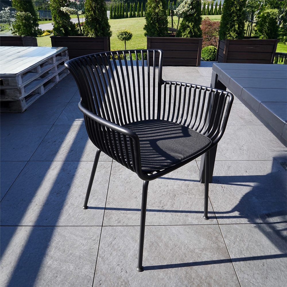 Zahradní židle DAKOTA | černá | podsedák v ceně