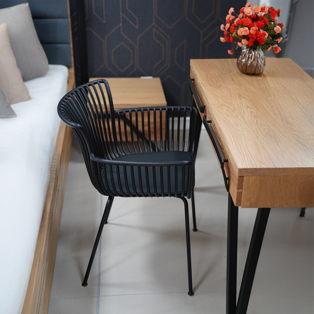 Zahradní židle DAKOTA | černá | podsedák v ceně