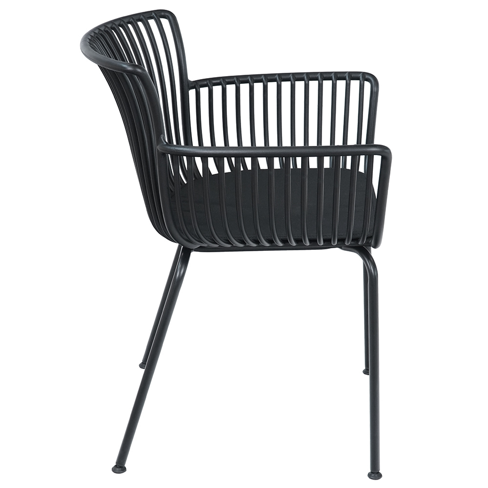 Zahradní židle DAKOTA | černá | podsedák v ceně