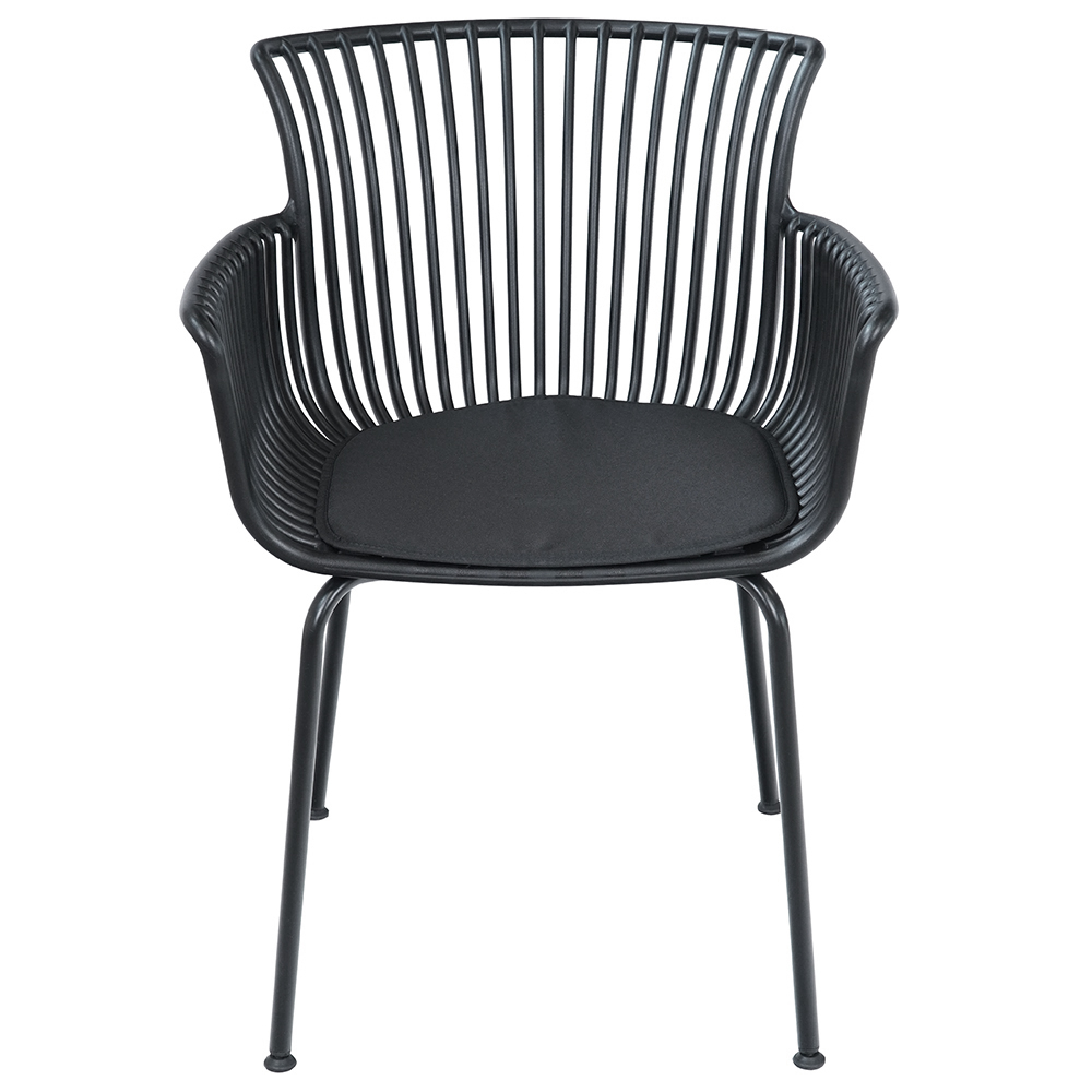 Zahradní židle DAKOTA | černá | podsedák v ceně