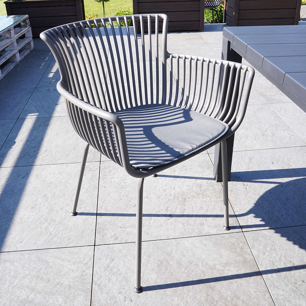 Zahradní židle DAKOTA | šedá | podsedák v ceně