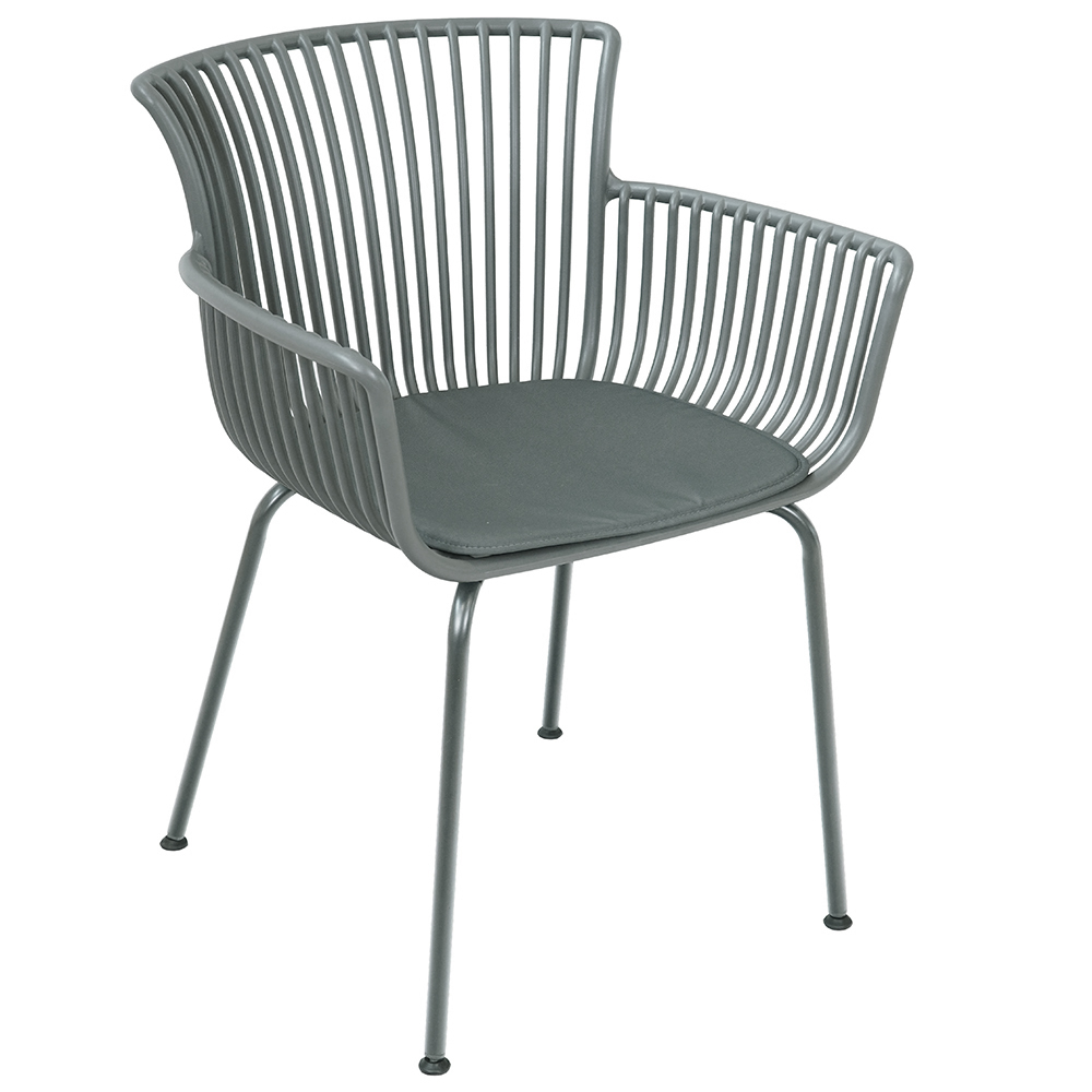 Zahradní židle DAKOTA | šedá | podsedák v ceně