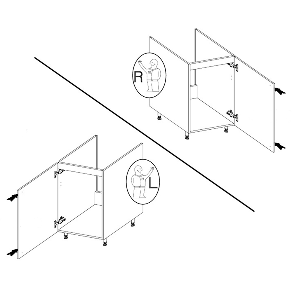 AVARANT sa | dolní skříňka 50ZL 1F BB | 50 cm | 3D povrch | šedá/artisan