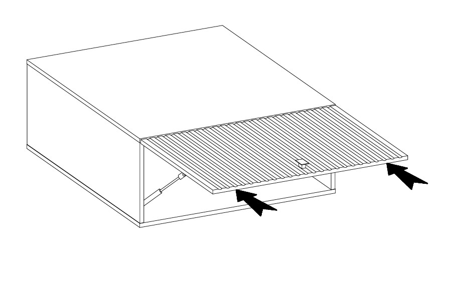 AVARANT sa | horní skříňka 80 NAGU-36 1F výklopná | 80 cm | 3D povrch | HLUBOKÁ | šedá/artisan