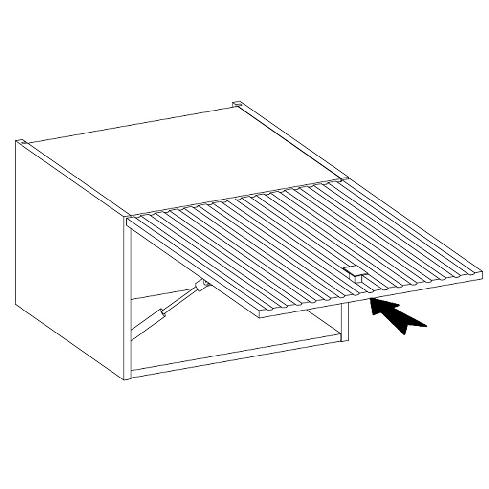 AVARANT sa | horní skříňka 60 NAGU-36 1F výklopná | 60 cm | 3D povrch | HLUBOKÁ | šedá/artisan