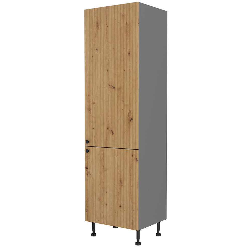 AVARANT sa | vysoká skříňka 60 DK-215 2F potravinová | 60 cm | 3D povrch | šedá/artisan