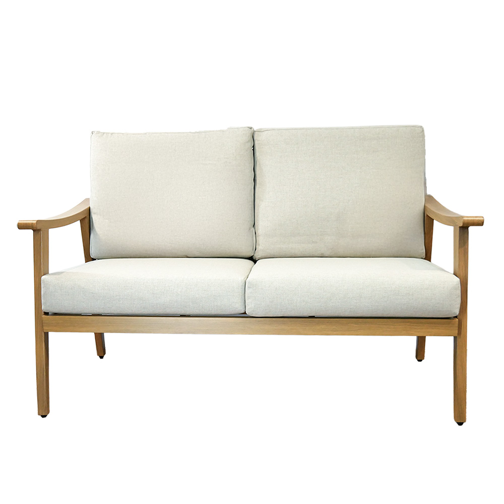 Zahradní sestava k sezení TIRANA | stolek + pohovka + 2 křeslo | béžová/hliník | polstrování v ceně | ALM9538