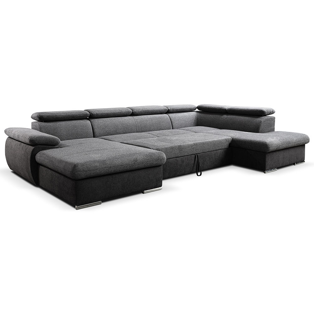 Sedací souprava COOL II | 191x343x220 cm | rozkládací + 2x úložný prostor | LEVÁ | tyrkysová 12/24