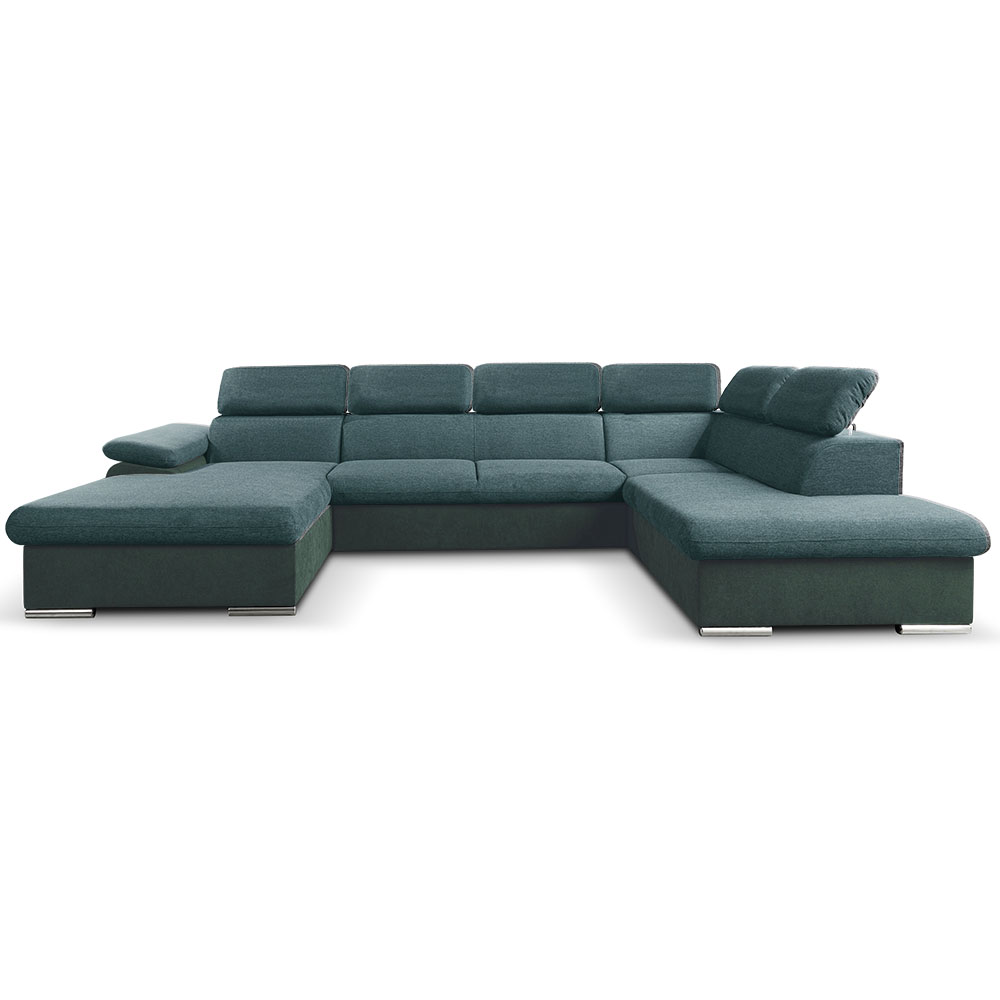 Sedací souprava COOL II | 191x343x220 cm | rozkládací + 2x úložný prostor | LEVÁ | tyrkysová 12/24
