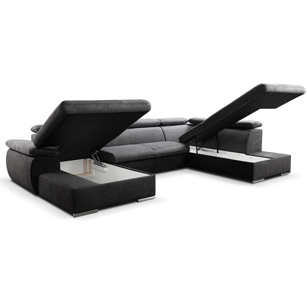 Sedací souprava COOL II | 191x343x220 cm | rozkládací + 2x úložný prostor | LEVÁ | zelená 11/31