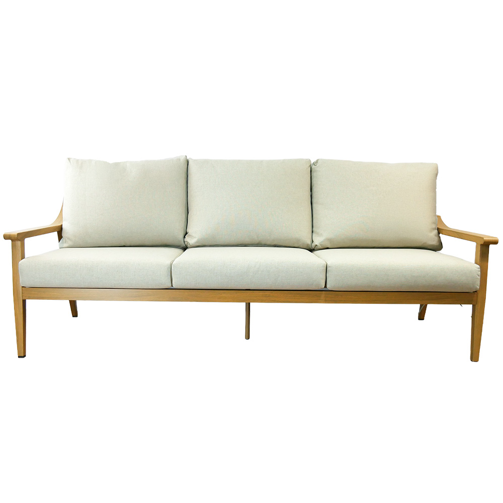 Zahradní sestava k sezení NIKOZJA | stolek + pohovka + 2 křeslo | béžová/hliník | polstrování v ceně | ALM9552