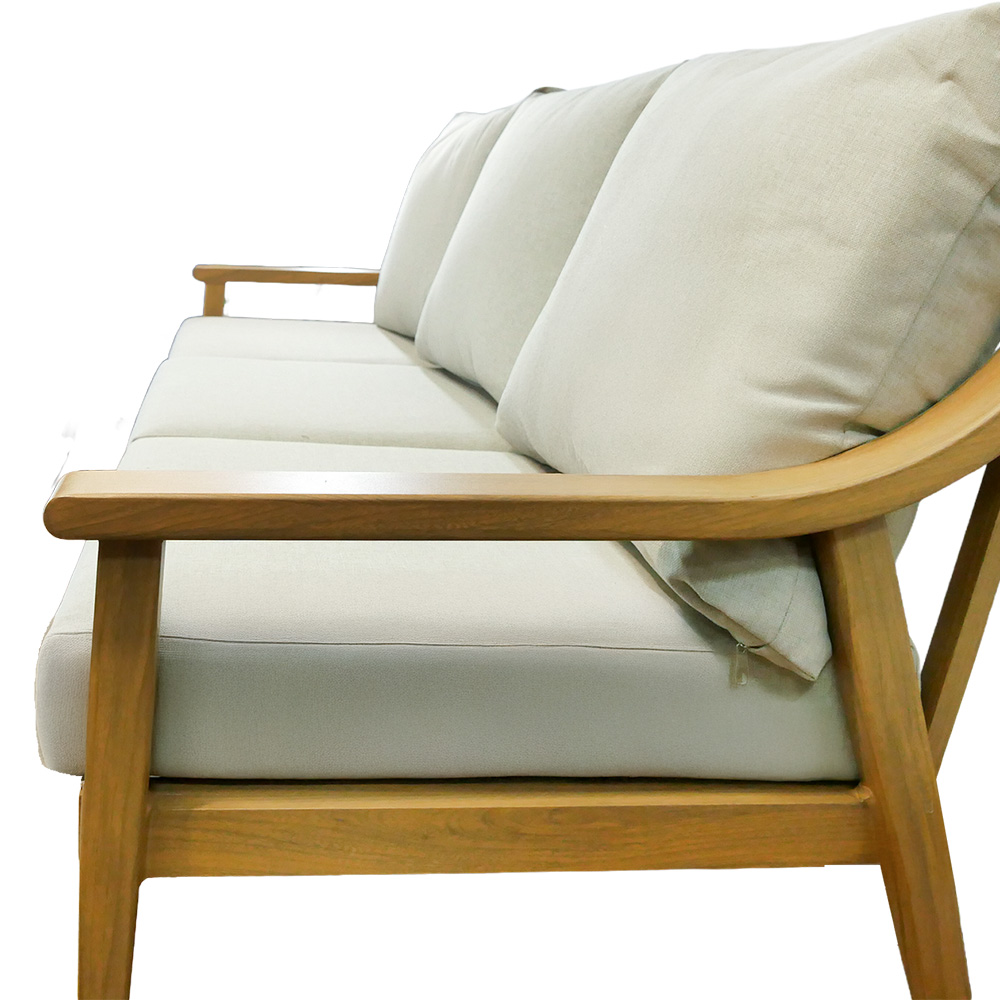 Zahradní sestava k sezení NIKOZJA | stolek + pohovka + 2 křeslo | béžová/hliník | polstrování v ceně | ALM9552