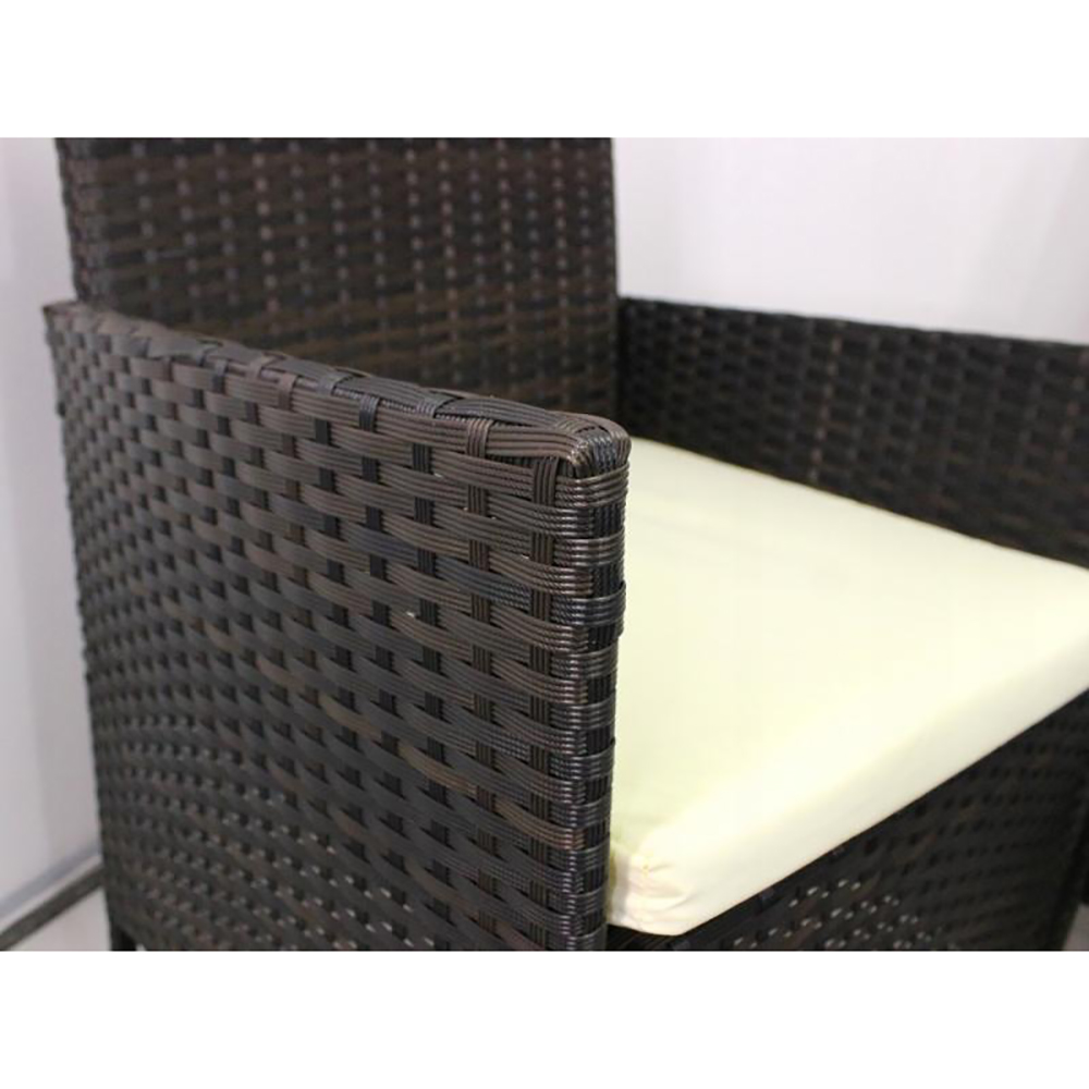 Zahradní sestava k sezení NALORA | stůl + pohovka + 2x křeslo | hnědá | polstrování v ceně | SAD1408