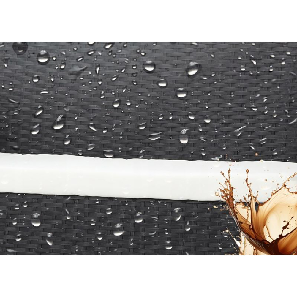 Zahradní sestava k sezení SORINO | stůl + pohovka + 2x křeslo | černá | polstrování v ceně | SAD0849