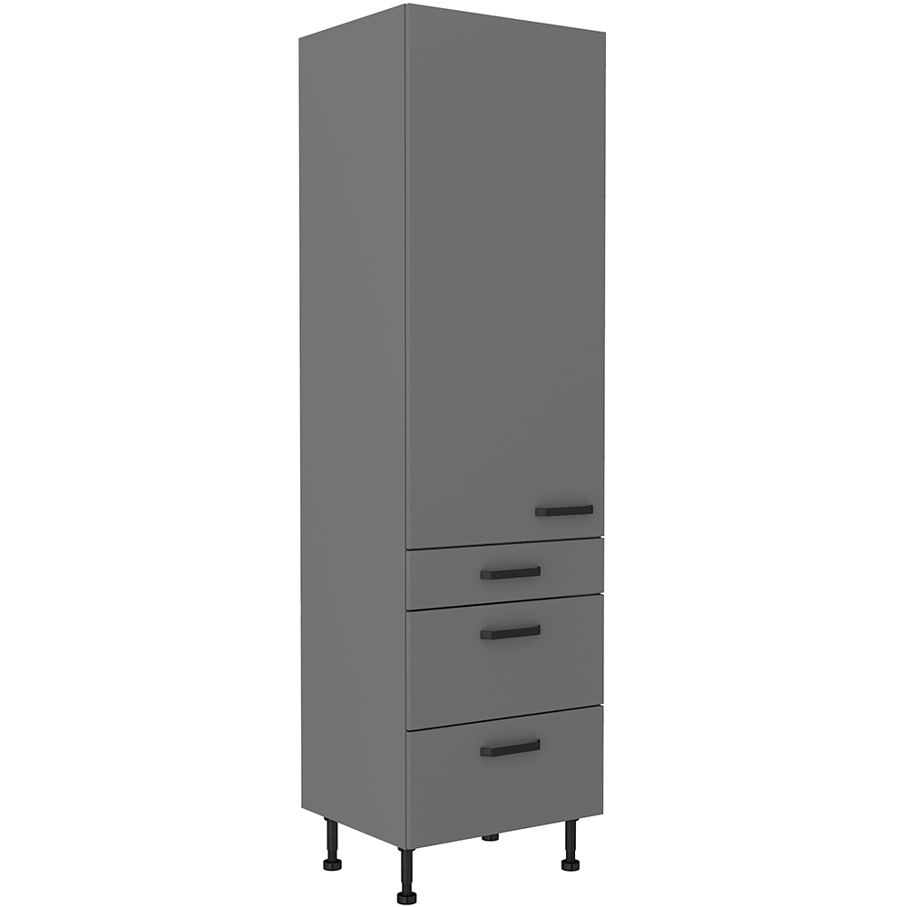 NESSANT se | vysoká skříňka 60 DKS-215 3S1F potravinová | PREMIUM BOX | 60 cm | šedá