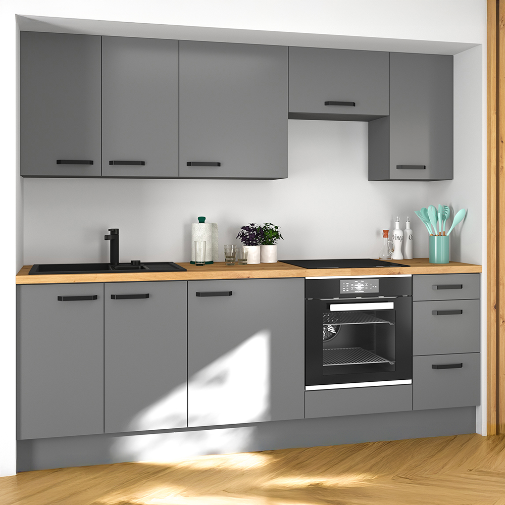 NESSANT se | vysoká skříňka 60 DP-215 2F na vestavnou troubu | 60 cm | šedá