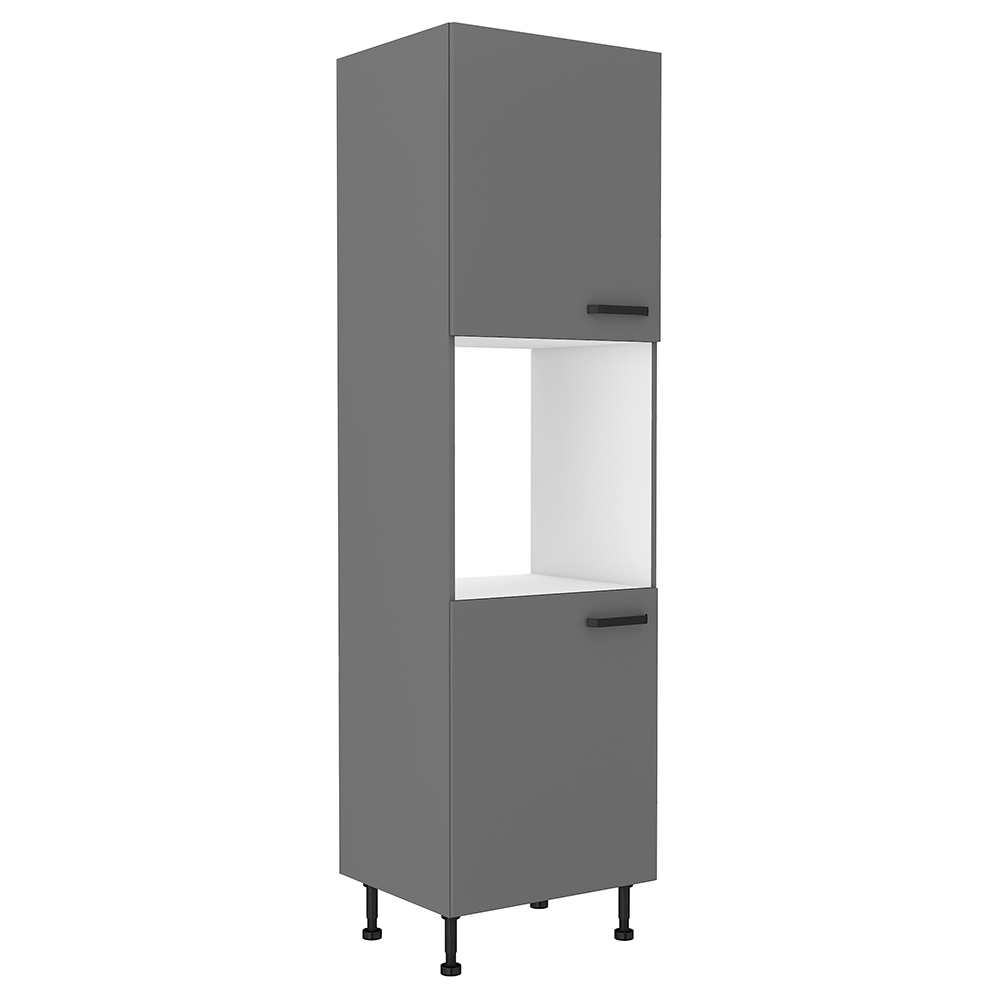 NESSANT se | vysoká skříňka 60 DP-215 2F na vestavnou troubu | 60 cm | šedá