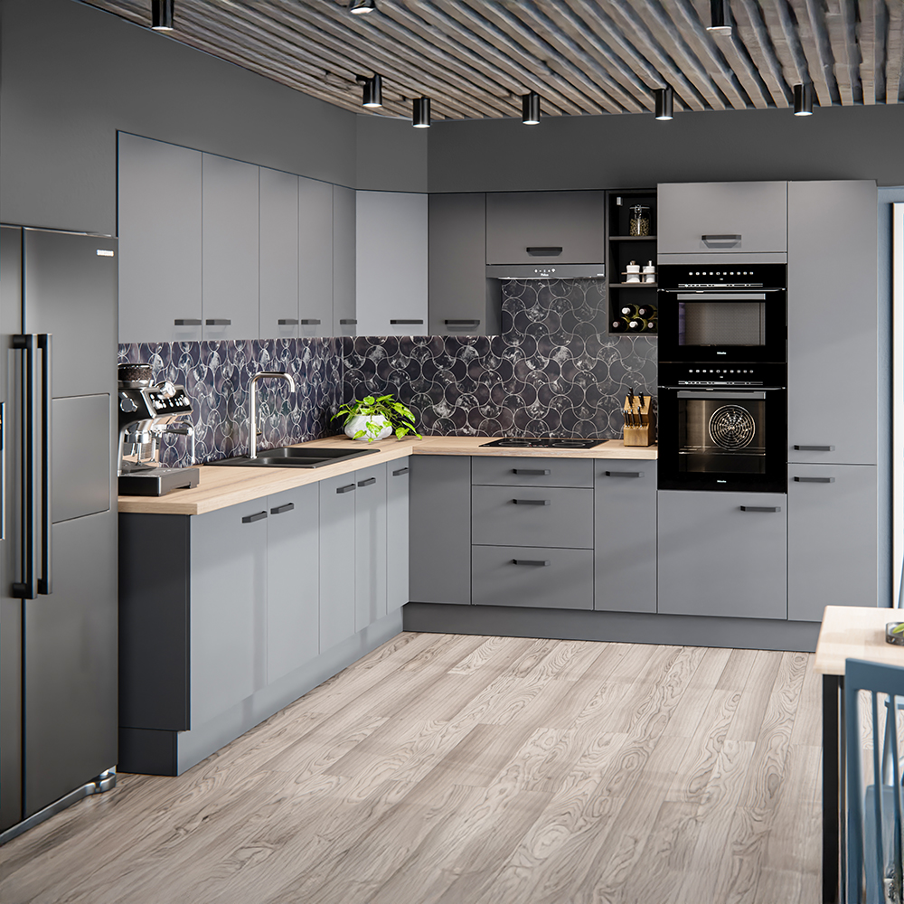 NESSANT se | vysoká skříňka 60 DPM-215 2F na vestavnou troubu | 60 cm | šedá