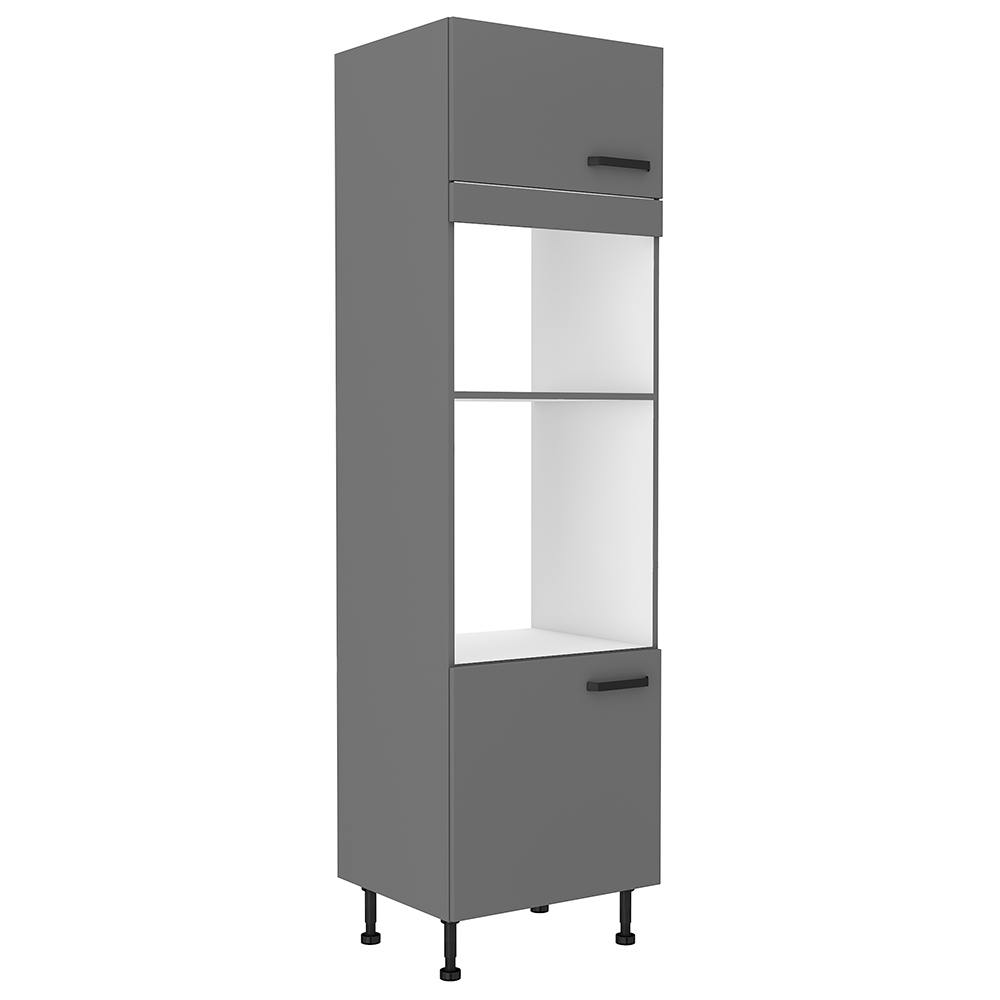 NESSANT se | vysoká skříňka 60 DPM-215 2F na vestavnou troubu | 60 cm | šedá