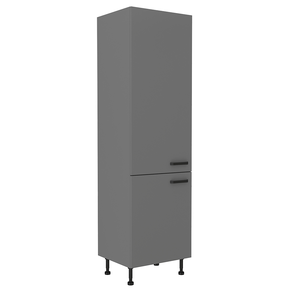 NESSANT se | vysoká skříňka 60 LO-215 2F na vestavnou lednici | 60 cm | šedá