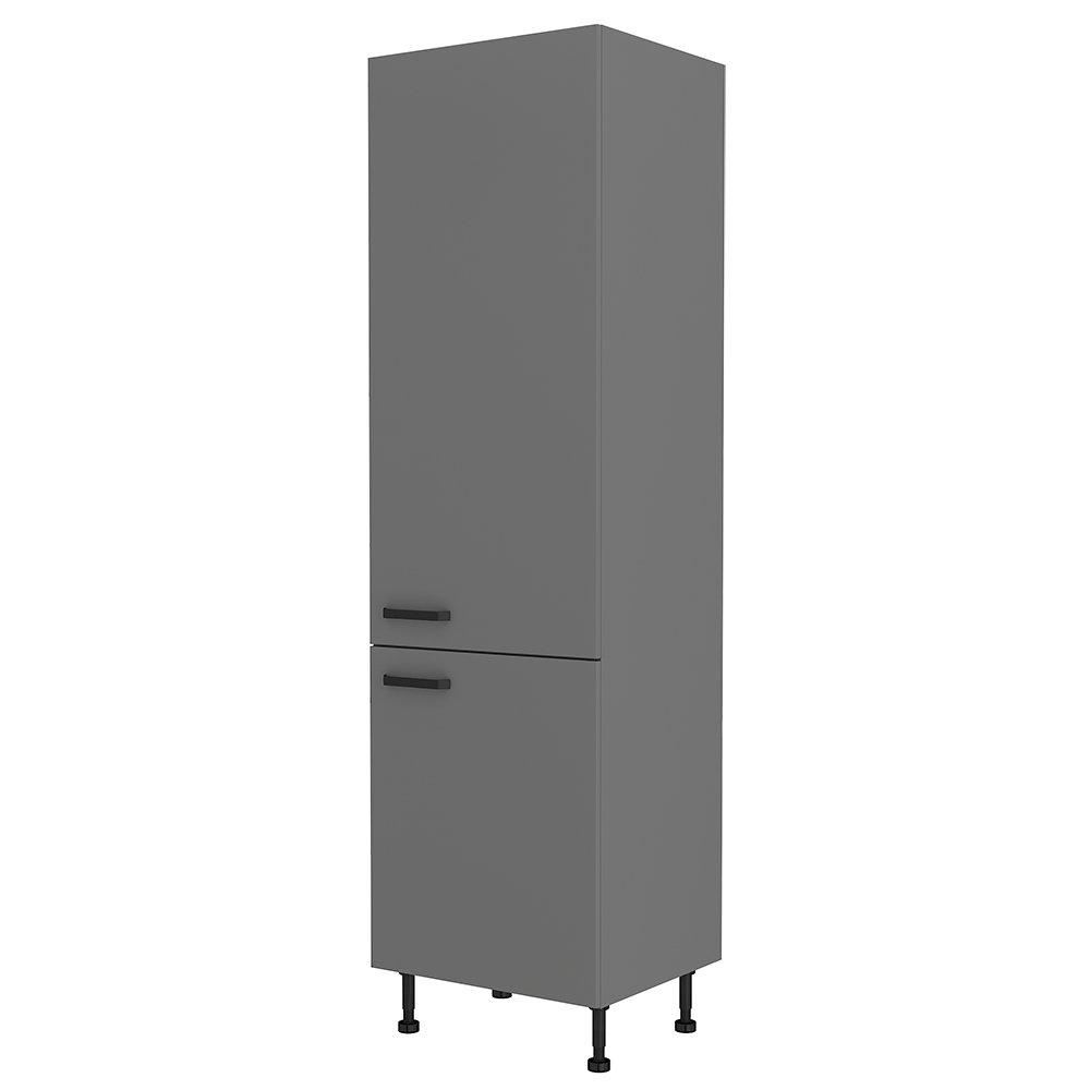 NESSANT se | vysoká skříňka 60 LO-215 2F na vestavnou lednici | 60 cm | šedá