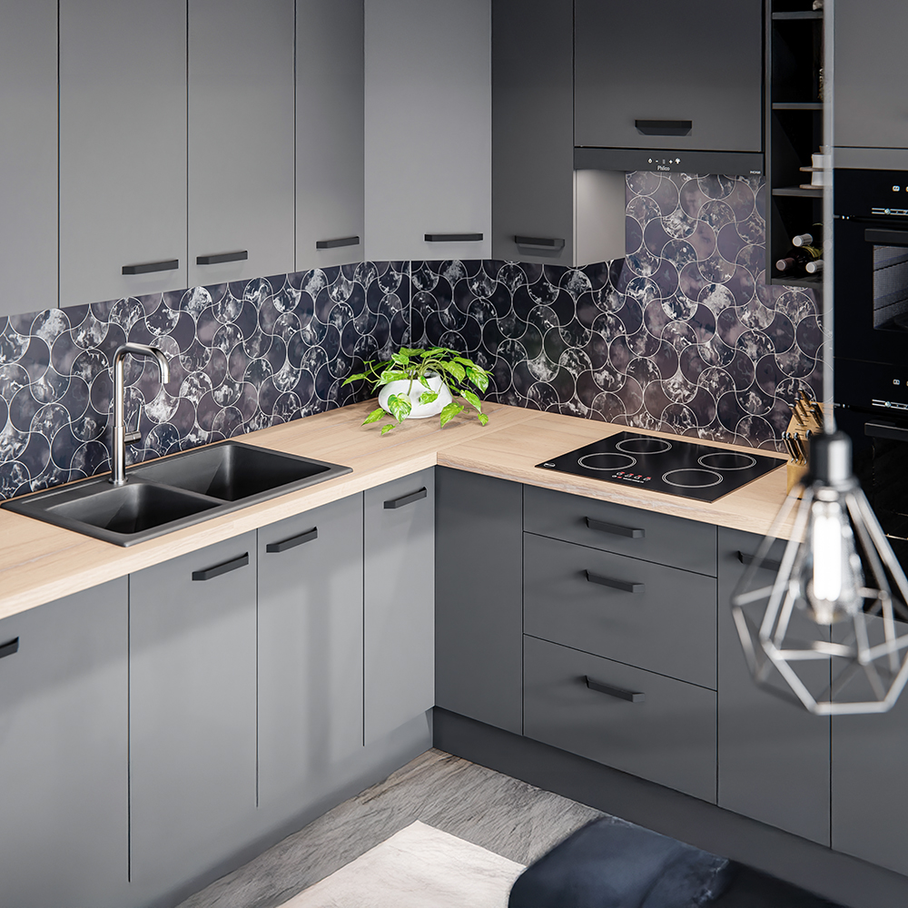 NESSANT se | dolní regál 30 D ZAK zakončovací s policemi  | 30 cm | UNI provedení | šedá