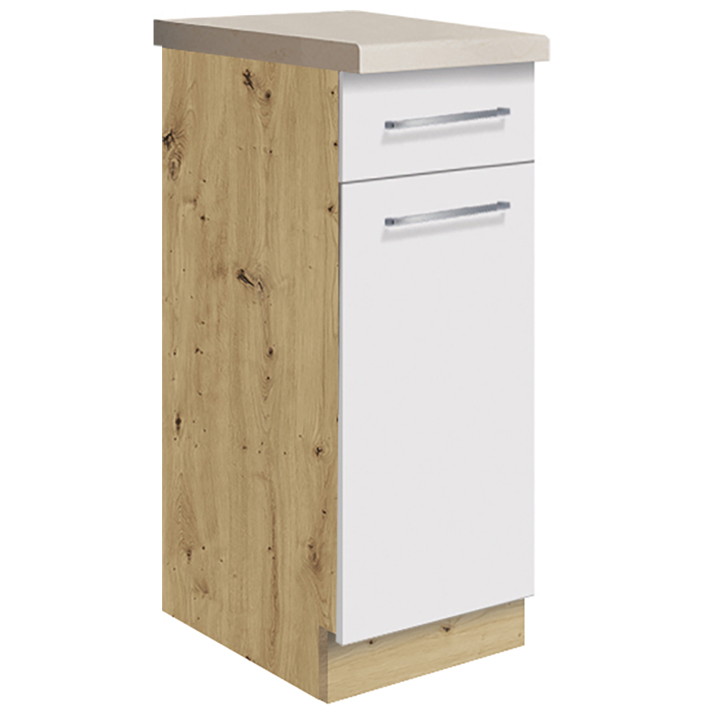 CREATIVA wh | dolní skříňka CRE-1D se zásuvkou a policí | 30 cm | VÝBĚR KORPUSU a KOVÁNÍ | bílá lesk