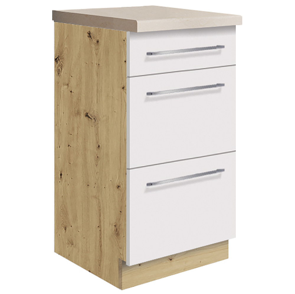 CREATIVA wh | dolní skříňka CRE-8D se zásuvkami | 40 cm | VÝBĚR KORPUSU a KOVÁNÍ | bílá lesk