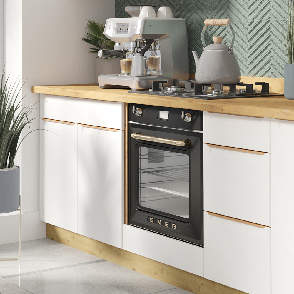 GLAMOUR b | horní skříňka GLA-37G pro vestavnou digestoř | 60 cm | bílá mat