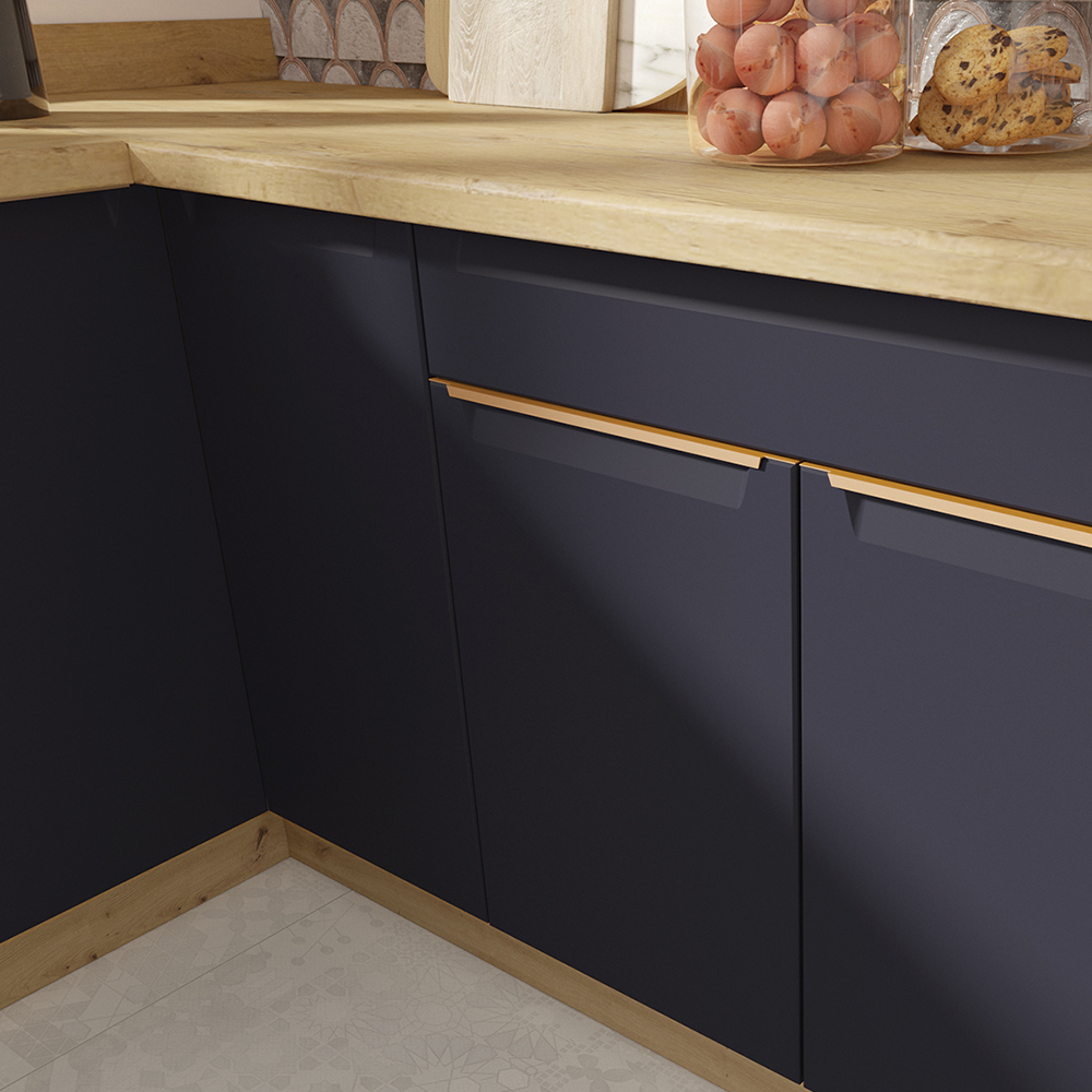 GLAMOUR m | horní skříňka GLA-37G na vestavnou digestoř | 60 cm | modrá mat