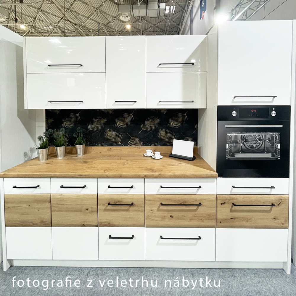 INFINITY b | horní skříňka 37G na vestavnou digestoř | 60 cm | artisan/bílá lesk