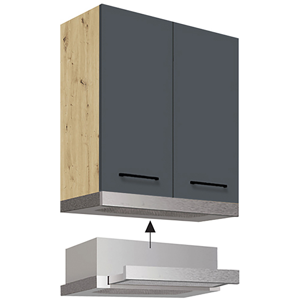 INFINITY s | horní skříňka 37G na vestavnou digestoř | 60 cm | artisan/šedá mat