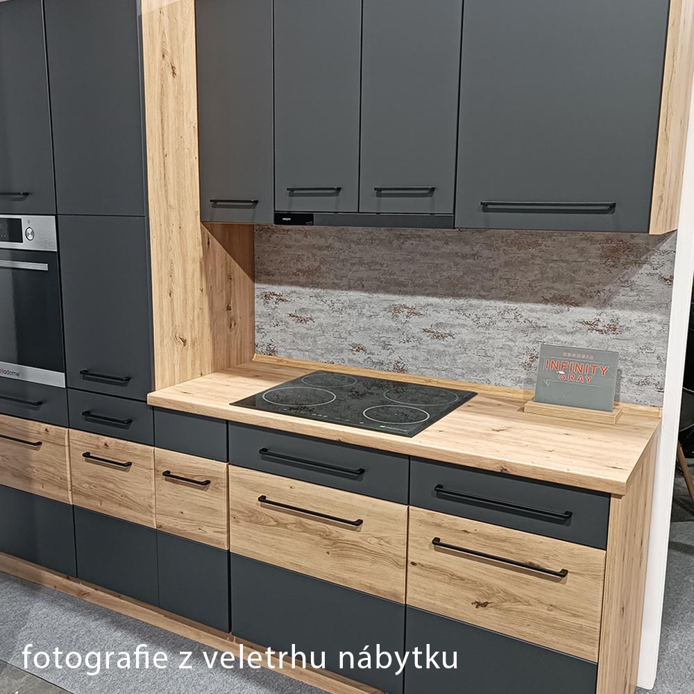 INFINITY s | horní skříňka 53G s odkapávačem | 80 cm | artisan/šedá mat